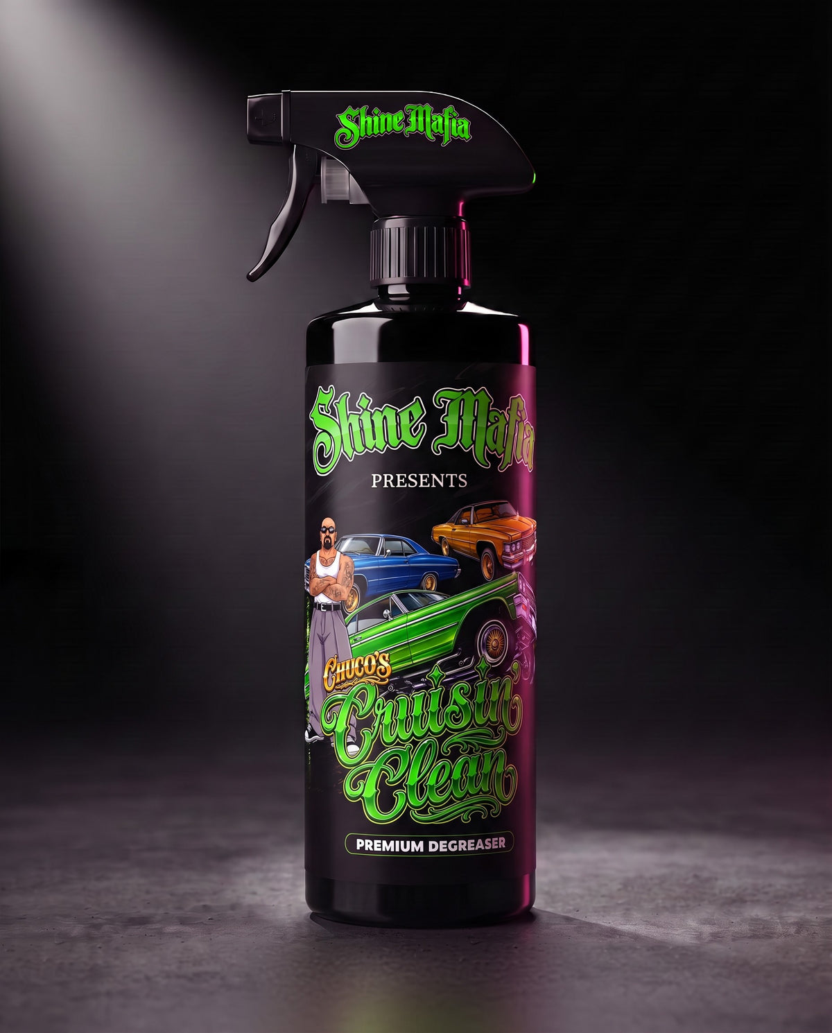 Chuco's Cruisin' Clean in the black bottle