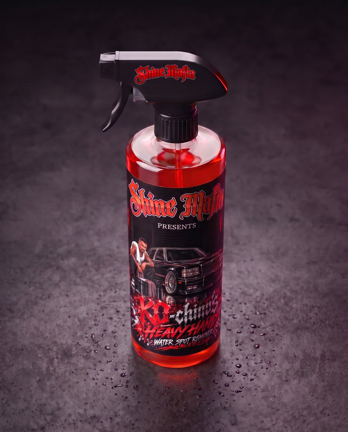 KO-Chino's Heavy Hand, high angle view of the clear bottle