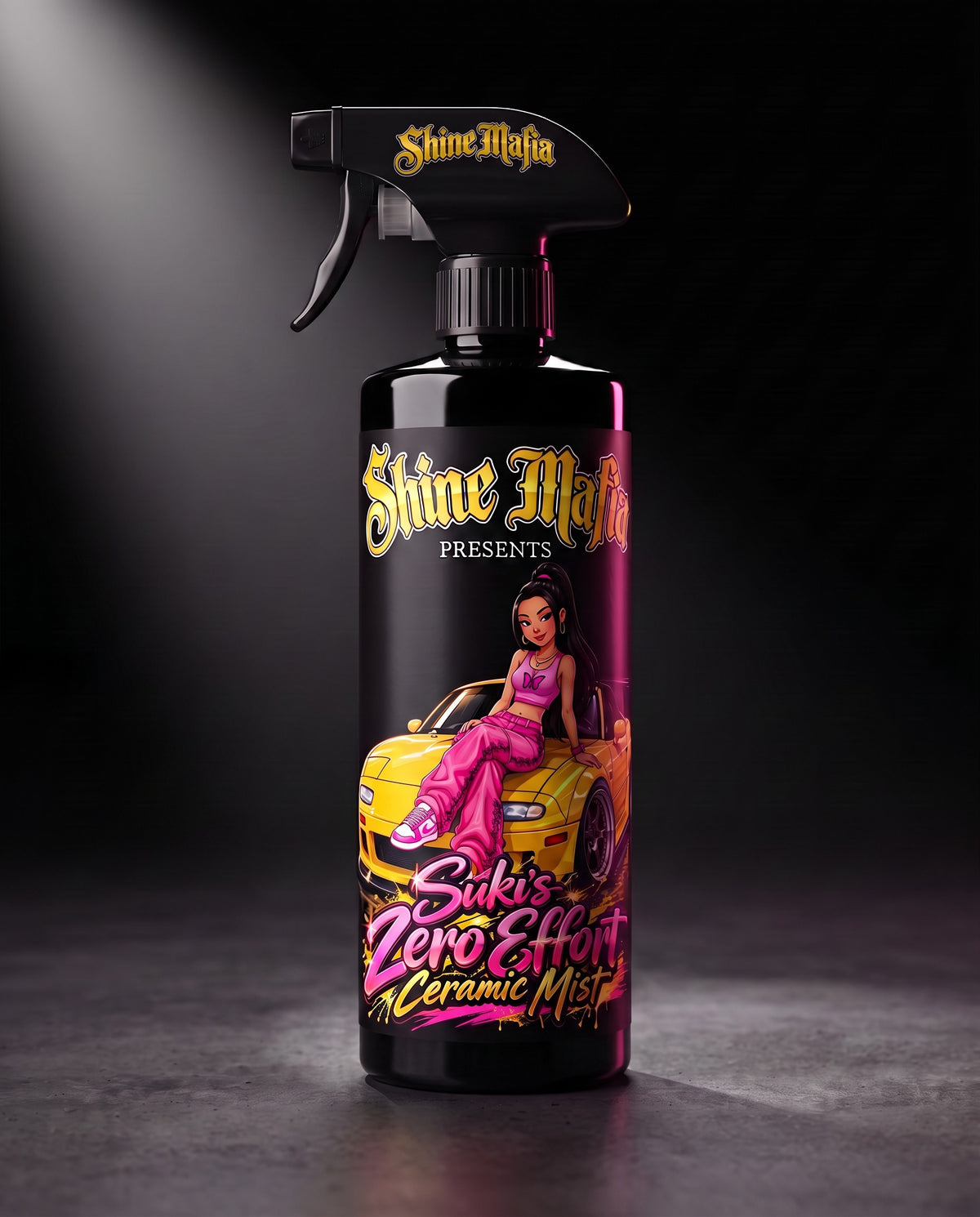 Suki's Zero Effort Ceramic Mist in the black bottle